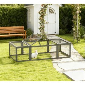 Large Wooden Rabbit Hutch Habitat Enclosure