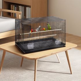 30 Inch Bird Cage, Metal Large Parakeet Cages For Cockatiels Small Parrot Budgies Lovebirds Canaries, Pet Bird Cage With Rolling Stand And Tray