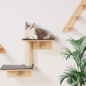 Wall Mounted Cat Shelves Tree With Jumping Boards Nests Hammock Set Of 7
