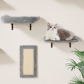 Wall Mounted Cat Shelves Tree With Jump Boards Hammock Sofa Grip Set Of 6