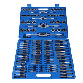 110pcs Set M2  M18 Screw Nut Thread Taps Dies With Wrench Handle Heavy Duty Hand Tool Kit