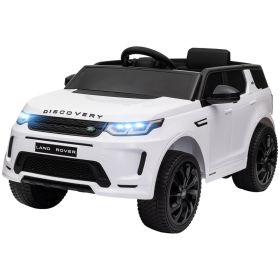 Land Rover Discovery Sport Licensed 12V Kids Ride on Car with Remote Control Soft Start, LED Lights, White