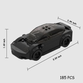 185PCS DIY Black City Car Toy Building Set,Building Bricks Building Blocks,DIY Vehicles For Kids And Adults