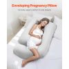 Pregnancy Pillow, G-Shaped Maternity Pillow for Sleeping, Full-Body Support Pillow with Removable & Washable Cover