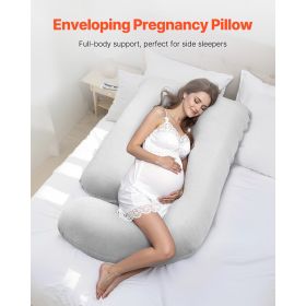 Pregnancy Pillow, G-Shaped Maternity Pillow for Sleeping, Full-Body Support Pillow with Removable & Washable Cover