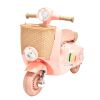 Kids Ride On Motorcycle, 12V Battery Powered Electric Motorcycle Trike with Speed Up to 2mph, Headlight, LED Light, Music, Bluetooth, Basket