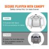 Baby Playpen with Canopy, Indoor/Outdoor Portable Playpen for Babies and Toddler, Lightweight & Foldable