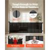 Retractable Baby Gate, Extends to 202.7 inch Extra Wide, 39 inch Tall, with Reinforced Fiberglass Strips, Avoids Crawling Through