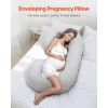 Pregnancy Pillow, C-Shaped Full Body Maternity Pillow for Sleeping, Ultra-Soft and Breathable Pregnant Support Pillows with Removable & Washable Cover