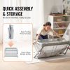 Baby Travel Crib and Play Yard, Folding Baby Playpen with Soft Mattress Pad, Portable Toddlers Crib with Breathable Mesh and Travel Bag