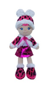 Leila Pink Leopard Baby Doll