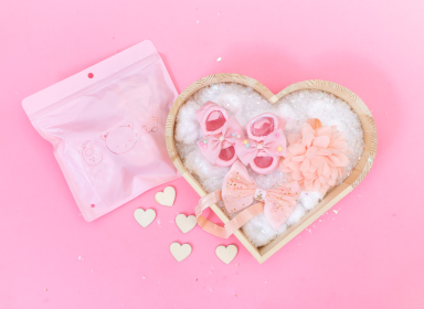 Baby Girl Gift Set 3Pcs - Socks and 2 Headbands 0-12 Months