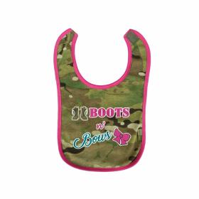 Boots and Bows Baby Bib