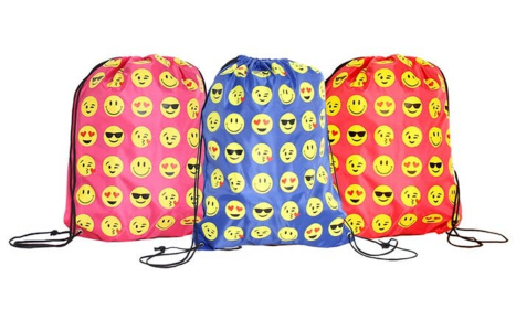 Emoji Drawstring Backpacks