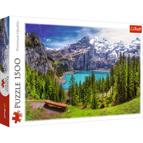 Jigsaw Puzzles -"1500"- Lake Oeschinen, Alps, Switzerland