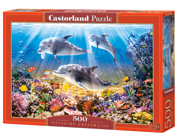 Dolphins Underwater, 500 Piece Jigsaw Puzzle