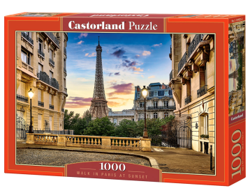 Walk in Paris at Sunset, 1000 Piece Jigsaw Puzzle