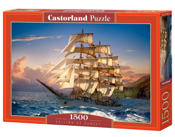 Sailing at Sunset, 1500 Piece Jigsaw Puzzle