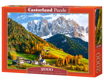 Church of St. Magdalena, Dolomites, 2000 Piece Jigsaw Puzzle