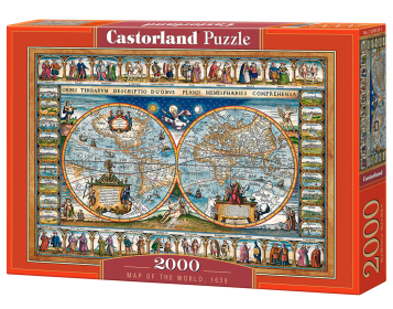 Map of the world, 1639, 2000 Piece Jigsaw Puzzle