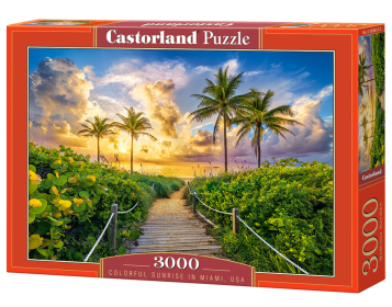 Colorful Sunrise in Miami, USA, 3000 Piece Jigsaw Puzzle
