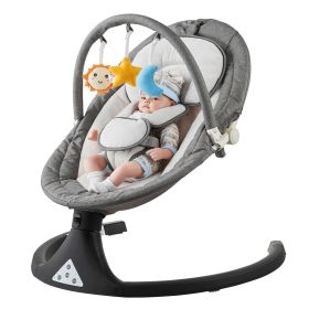 Baby Swing, 5-Speed Baby Rocker with 3 Seat Position, Portable Infant Swing for Newborn with PVC Touch Panel, Remote Control, Bluetooth