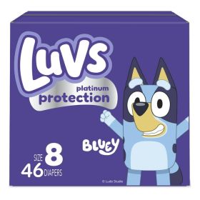 Size 8 Disposable Baby Diapers – 46 Count, Ultra Soft with Leak Protection & Wetness Indicator