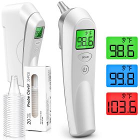 3-in-1 Infrared Ear Thermometer - Fast Digital Reading, Fever Alert, Silent Mode, Memory - Baby Medical Essential for Home Use - White
