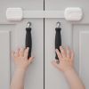 Child Safety Cabinet Locks for Babies (2 Pack) Child Proof Latches for Cabinets and Drawers Doors, Baby Proofing Cabinet Strap Locks for Cupboards