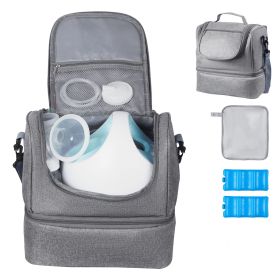 Breast Pump Bag, Breast Feeding Bag with Ice Pack, Fits for S1/S2, Pumping Accessories & Breastmilk Storage, Portable Pump Carrying Case for Work