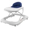 Baby Walker, Foldable Baby Walkers with 3-Level Adjustable Height, Rolling Toddler Walker and Activity Center with Wheels & Feeding Tray