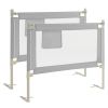 Toddler Bedrail with Side Pocket and 24 Adjustable Heights