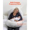 Pregnancy Pillow, C-Shaped Full Body Maternity Pillow for Sleeping, Ultra-Soft and Breathable Pregnant Support Pillows with Removable & Washable Cover