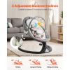 Baby Swing, 5-Speed Baby Rocker with 3 Seat Position, Portable Infant Swing for Newborn with PVC Touch Panel, Remote Control, Bluetooth
