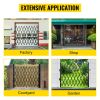 Single Folding Security Gate, 7 ft H x 7 ft W Folding Door Gate, Steel Accordion Security Gate, Flexible Expanding Security Gate