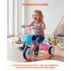 Toddler Tricycle for 2-5 Year Old, Kids Trike with Adjustable Seat, Storage Basket, Carbon Steel Frame, Handlebar Grips for Outdoor Play