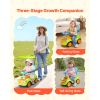 Ride On Push Car, Push Car for Toddler 19 to 36 Months, Around Buggy with Guardrails, Handle & Under-seat Storage, 55 lbs Load Capacity