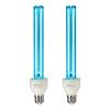 UV Light Bulb, 2 Pack, 25W Replacement Ultraviolet UVC Lamp with Ozone, 253.7 nm + 185 nm Wavelength UVO Light Bulb, E27 Universal