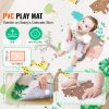 Baby Play Mat, 55"x82" Baby Crawling Mat, Non-Slip One-Piece Soft Cushioned Baby Playmatt, Rollable Reversible Floor Mat, Waterproof Activity Mat