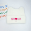 White Baby Cute Embroidered Cat Ear Hat