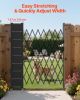 Single Folding Security Gate, 7.25 ft H x 7.8 ft W Folding Door Gate, Steel Accordion Security Gate, Flexible Expanding Security Gate