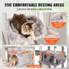 Cat Tree for Indoor Cats, 68.5" Cat Tower with 2 Cat Condos, Sisal Scratching Post, Hammocks, Top Perches, Jumping Platforms and Ramp