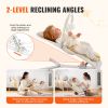 Baby Bouncer, Folding Bouncer Seat for Babies 0-9 Months, Newborn Bouncer Chair with 2 Reclining Angles & Rotatable Toy Bar