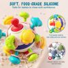 6-in-1 Baby Teething Toys – Rattle, Spinner & Pull Teether Ball – BPA-Free, Boiling Safe, Baby Shower Gift – Planet Edition