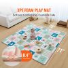 Baby Play Mat, 71"x79" Extra Large Baby Crawling Mat, Non-Slip One-Piece Foam Baby Playmat, Foldable Reversible Floor Mat with Travel Bag