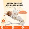 Baby Bouncer, Folding Bouncer Seat for Babies 0-9 Months, Newborn Bouncer Chair with 2 Reclining Angles & Rotatable Toy Bar