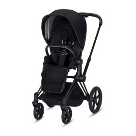 CYBEX ePriam 3-in-1 Travel System Matte with Black Details Baby Stroller – Premium Black