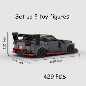 435PCS Sports Car Building Blocks,Speed Champions Cars Blocks Building Sets Toys,City Racing Cars DIY Building Bricks For Kids And Adults (Option: Grey)