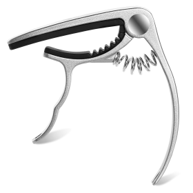 Universal Acoustic Guitar Capo 3 in 1 Zinc Alloy (Color: Silver)