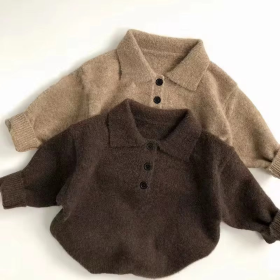 Premium Organic Cotton Sweater | Kids Sweater (Color: brown-1, size: 4T)
